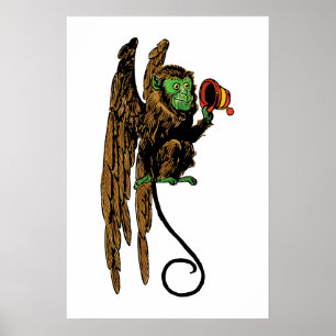 Affiches Chapeau de singe volant maléfique de l'assistant v