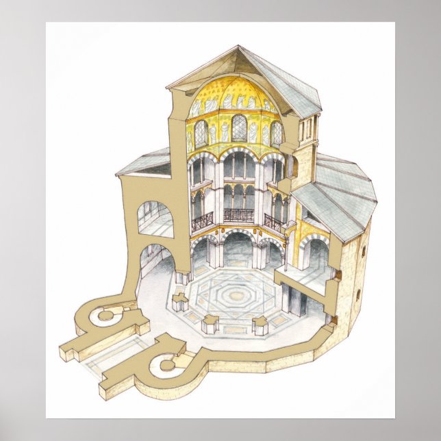 Affiches Chapelle Palatine. Aachen. Allemagne (Devant)