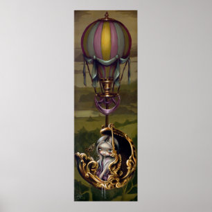 Affiches Char de ballon - copie rococo d'art de Steampunk