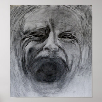 Affiches Charbon et crayon dessin sur papier