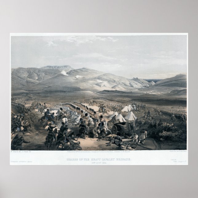 Affiches Charge de la Brigade de cavalerie lourde (Devant)