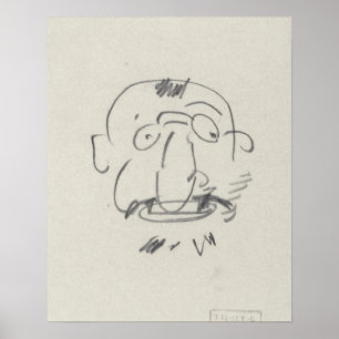 Affiches Charge de Lautrec par Lui-Meme (crayon sur papier)