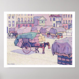 Affiches Chariots de foin, marché de Cumberland (huile sur