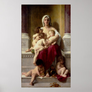 Affiches Charité de la peinture classique de Bouguereau (La
