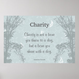 Affiches Charity Care - Citation Dit Proverbe