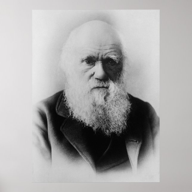 Affiches Charles Darwin Portrait par Elliott et Fry (Devant)