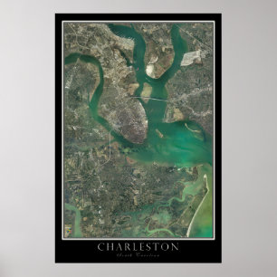 Affiches Charleston Caroline du Sud De L'Espace Carte Satel