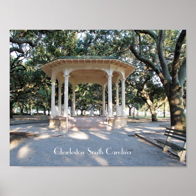 Affiches Charleston Caroline du Sud, Gazebo, Batterie (Devant)