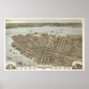 Affiches Charleston, la Caroline du Sud 1872