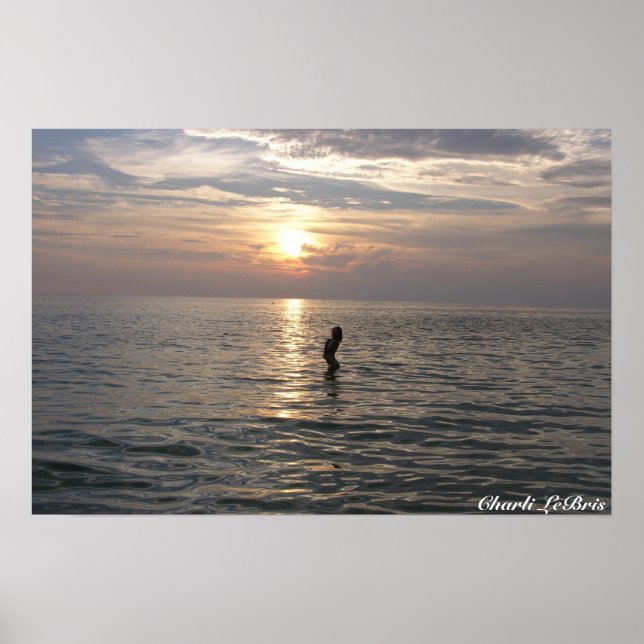 Affiches Charli sur la plage (Devant)