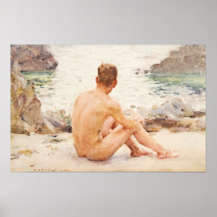 Affiches Charlie Seated on the Sand