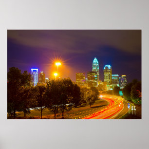 Affiches Charlotte NC Skyline
