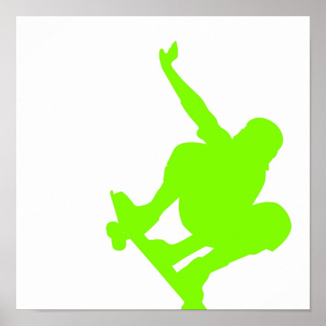 Affiches Chartreuse, Neon Green Skater (Devant)