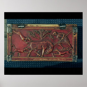 Affiches Chasse à verrat, plaque d'un cercueil bizantin,