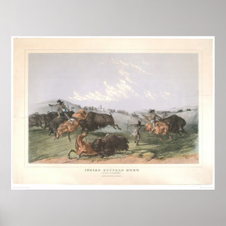 Affiches Chasse au bison indien : "Quartiers fermés" (0743A
