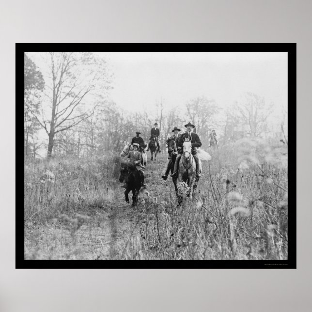 Affiches Chasse au renard en Virginie 1924 (Devant)