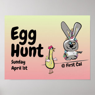 Affiches Chasse aux œufs de Pâques