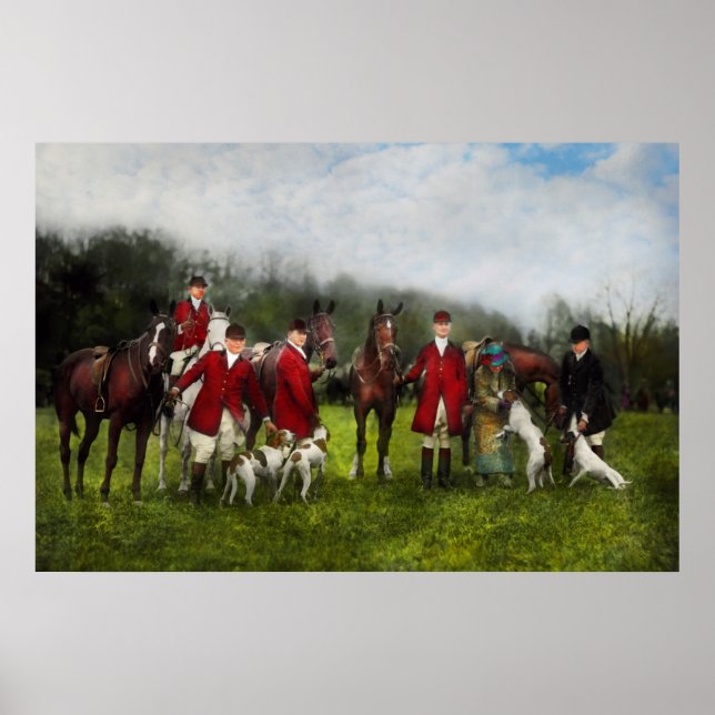 Affiches Chasseur - La chasse au renard - Tally-ho 1924 (Devant)