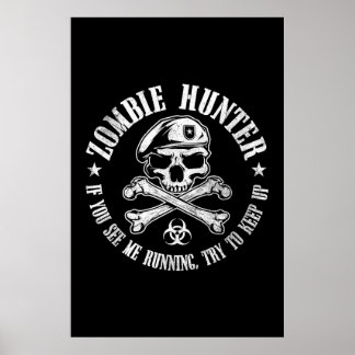 Affiches chasseur zombie mort-vivant