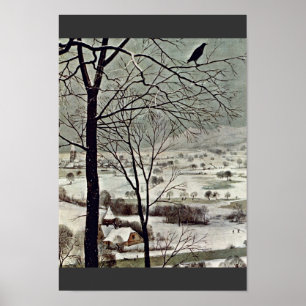 Affiches Chasseurs Dans La Neige (Mois De Janvier) Détail