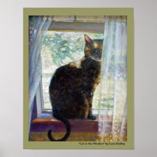 Affiches Chat dans la fenêtre par Lora Shelley