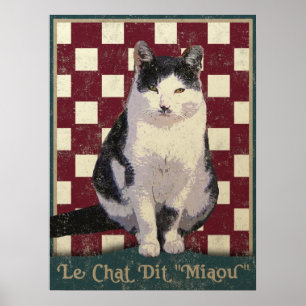 Affiches Chat de bistro vintage
