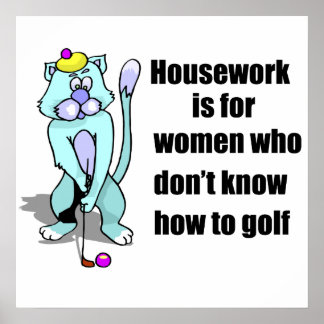 Affiches Chat de golf