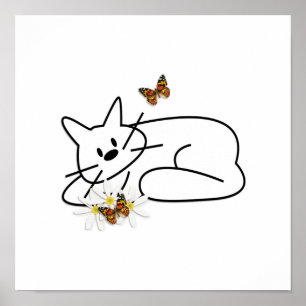 Affiches Chat de griffonnage