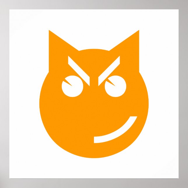 Affiches Chat Emoji au sourire (Devant)