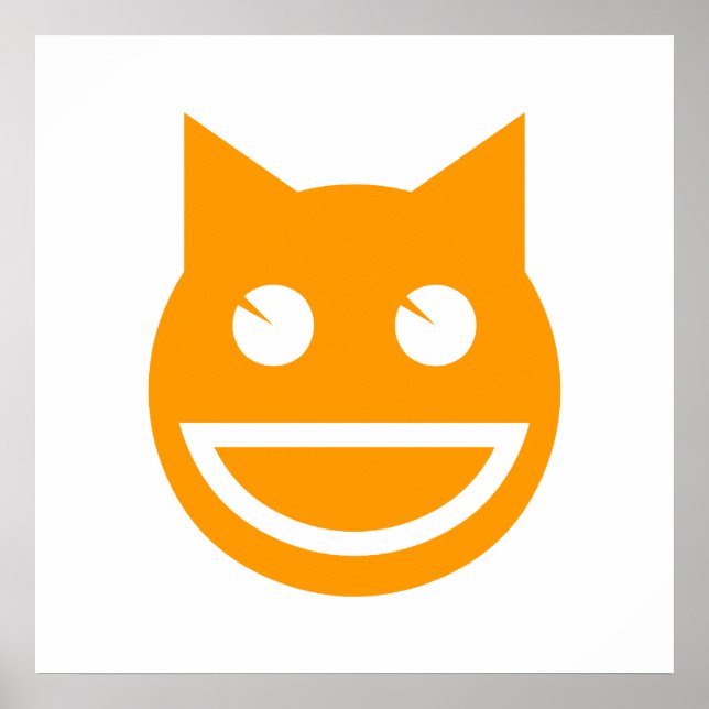 Affiches Chat Emoji souriant (Devant)