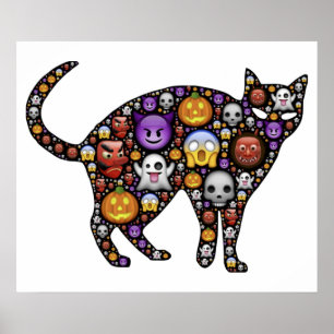 AFFICHES CHAT HALLOWEEN