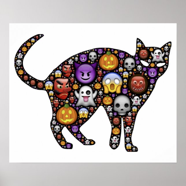 AFFICHES CHAT HALLOWEEN (Devant)