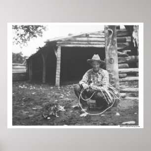 Affiches Chat mangeant dans une boîte de café