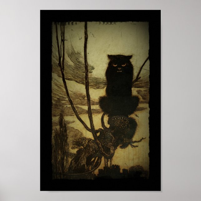 Affiches Chat noir Scowling (Devant)