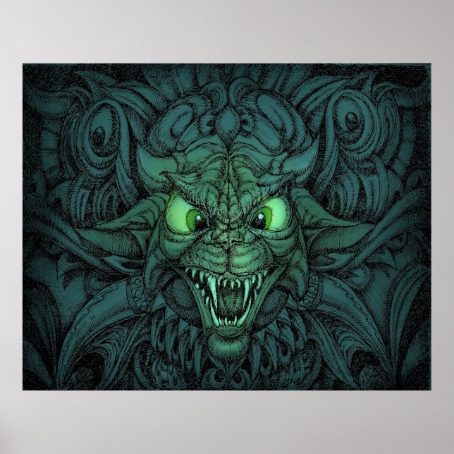 Affiches Chat psychédélique (Devant)