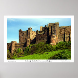 Affiches Château de Bamburgh, le Northumberland, Angleterr