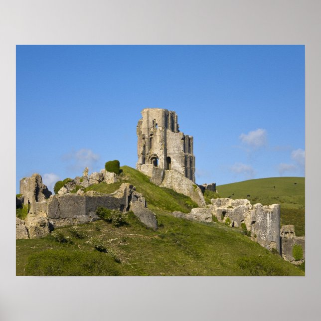 Affiches Château de Corfe, Corfe, Dorset, Angleterre (Devant)