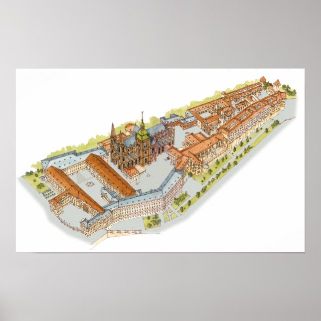 Affiches Château de Prague. République tchèque de Prague (Devant)