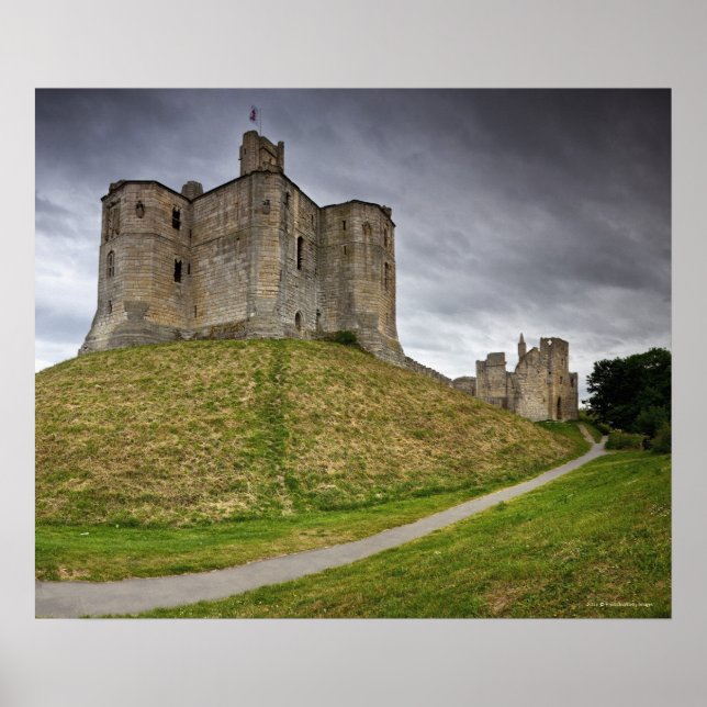 Affiches Château de Warkworth en Northumberland, Angleterre (Devant)