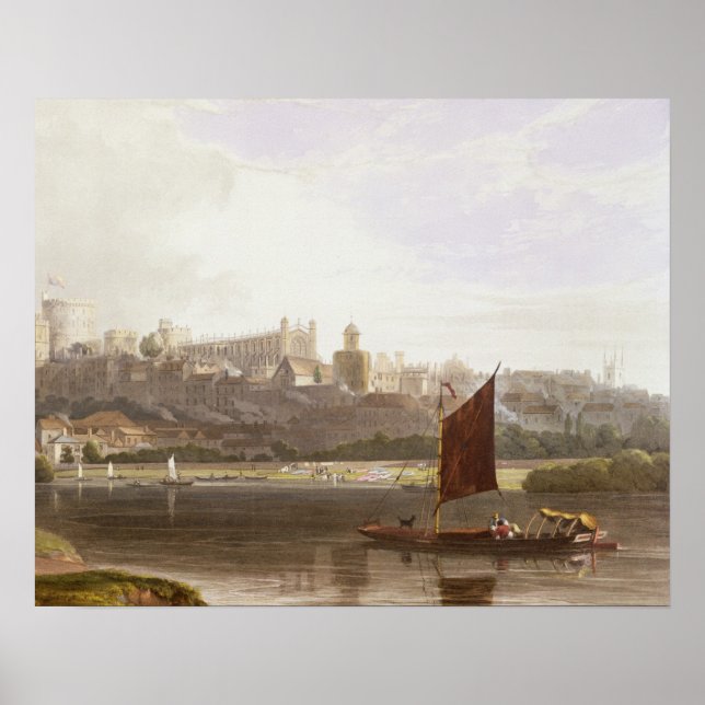 Affiches Château de Windsor de la prairie de la rivière sur (Devant)