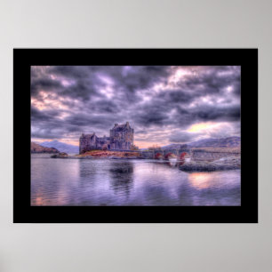 Affiches Château d'Eilean Donan au coucher du soleil