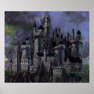 Affiches Château Harry Potter   Magnifique Hogwarts