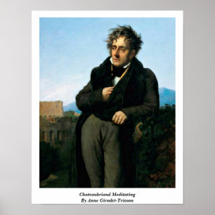 Affiches Chateaubriand méditant par Anne Girodet-Trioson