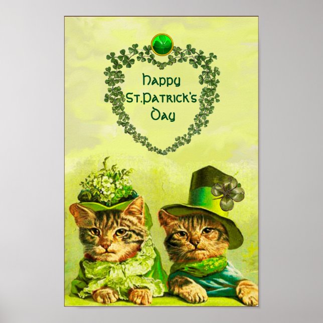 AFFICHES CHATS DE LA SAINT-PATRICK D'UNE AUTRE ÉPOQUE ET DR (Devant)