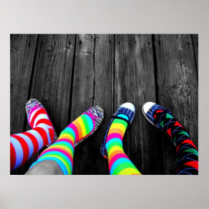 Affiches Chaussettes colorées