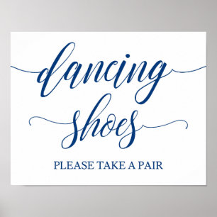 Affiches Chaussures dansantes Mariage Connexion Marine Bleu