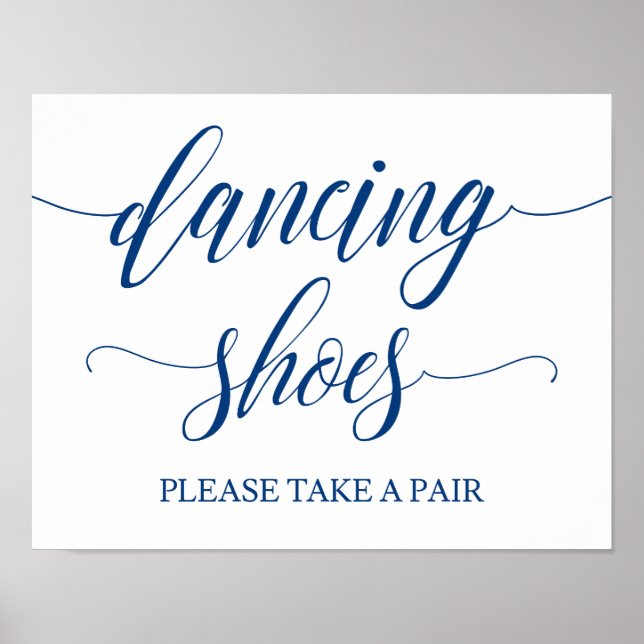 Affiches Chaussures dansantes Mariage Connexion Marine Bleu (Devant)