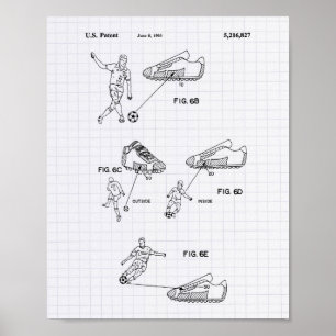 Affiches Chaussures de soccer 1993 Art Brevet - Poivre Line