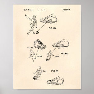 Affiches Chaussures de soccer 1993 Art Brevet - Vieux Poivr