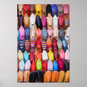 Affiches Chaussures exposées dans une boutique dans les sou